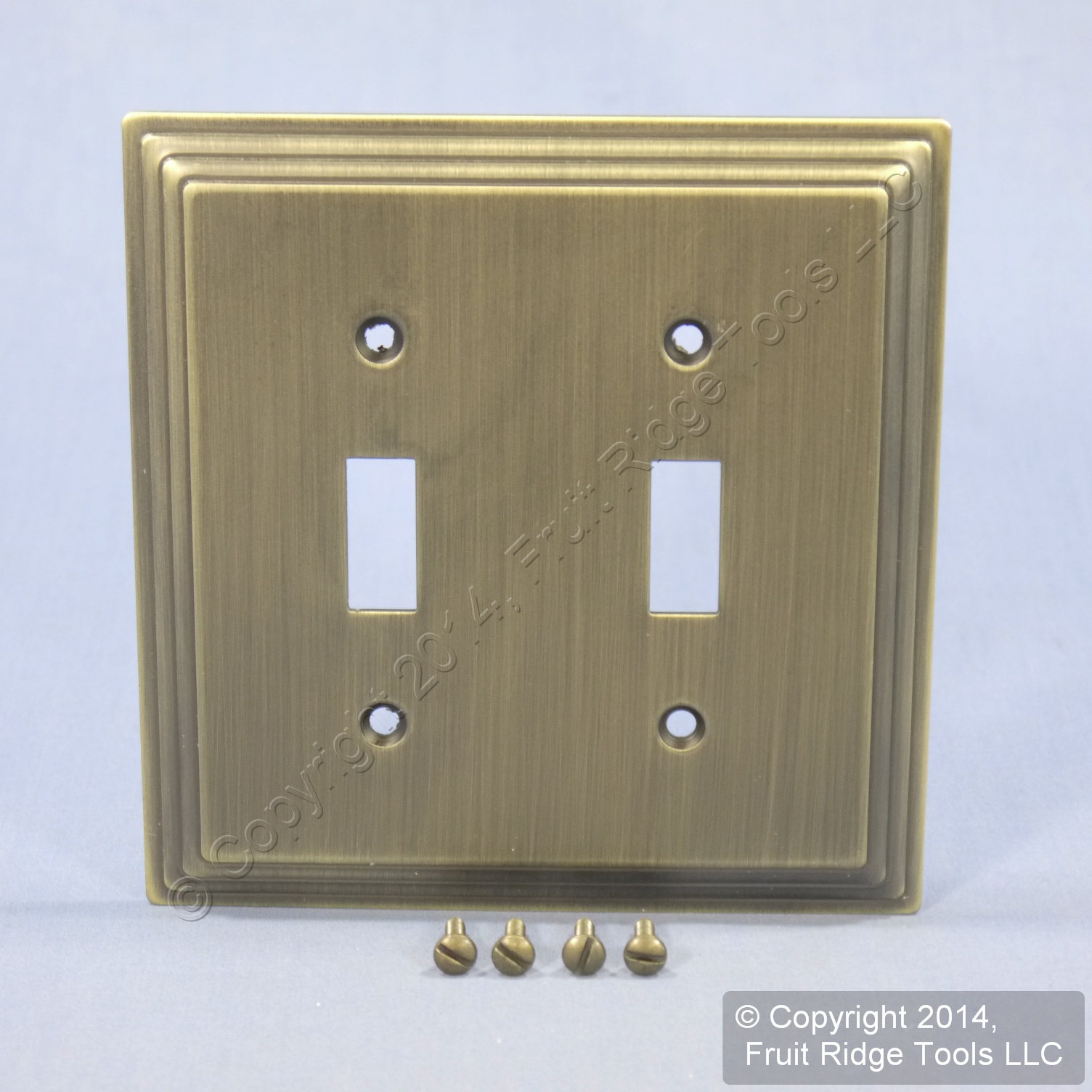 Leviton Brushed Oversized Stepped Brass Metal Switch Cover Wallplate