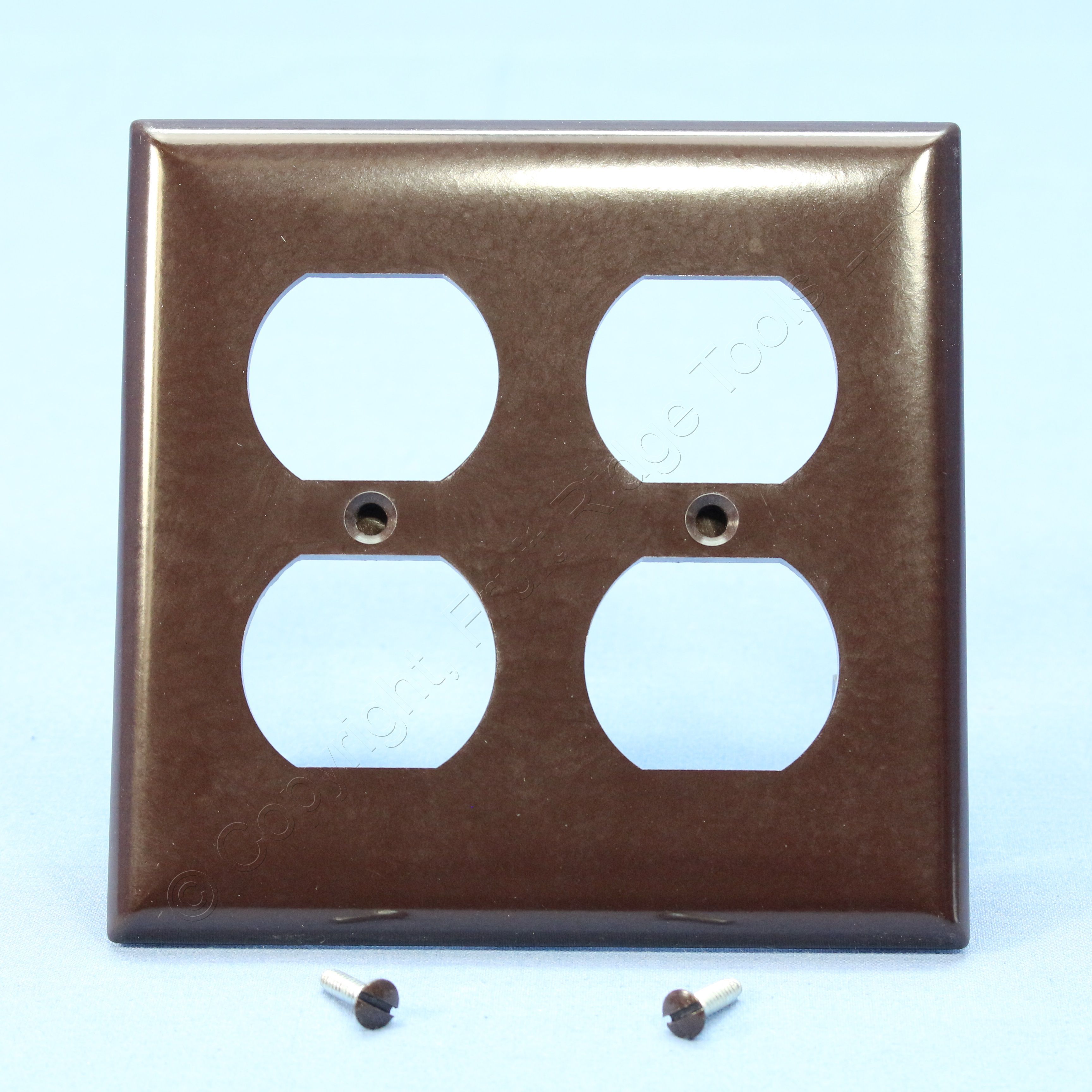 Pass & Seymour Brown Standard 2G Outlet Cover Duplex Receptacle