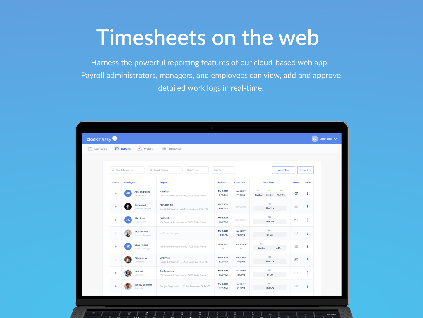 ClockInEasy Reviews 2024 Details, Pricing, & Features G2