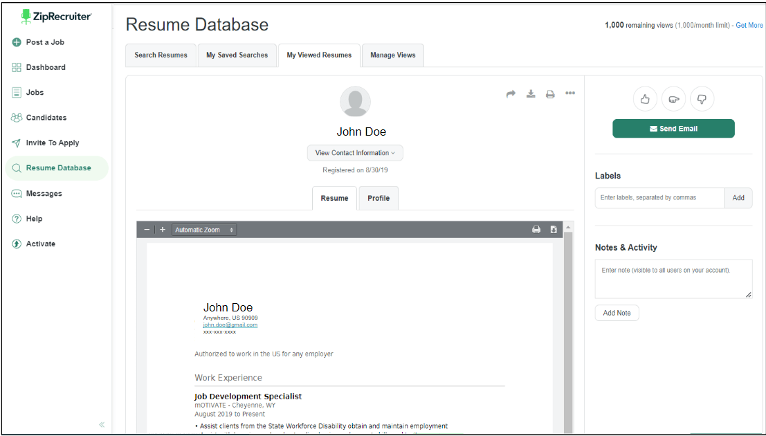 ZipRecruiter Reviews 2024 Details, Pricing, & Features G2