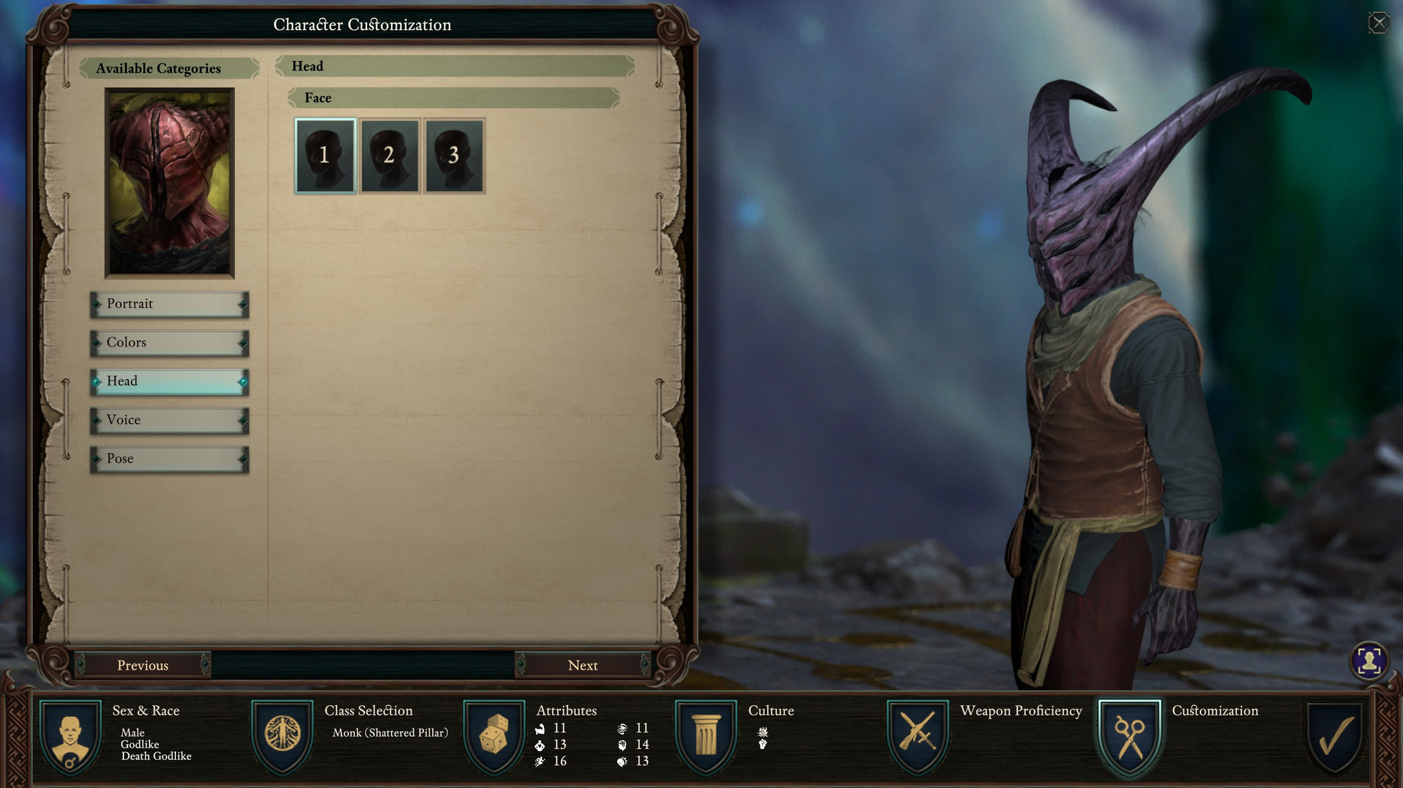 Pillars of Eternity 2 Deadfire Character Creation GameWatcher