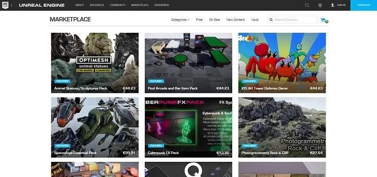 Unreal Engine Marketplace: New Revenue Sharing Ratio | GameWatcher