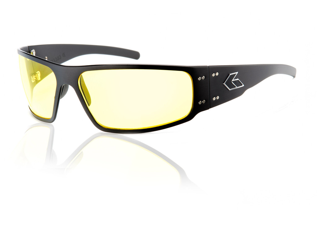 NEW Gatorz Magnum BLACK Aluminum Scratch Resistant Yellow Lens