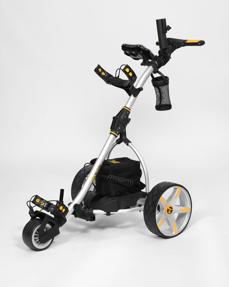 Bat Caddy X3R SILVER Electric Golf Bag Cart Caddy w/ 12V 36Ah Battery