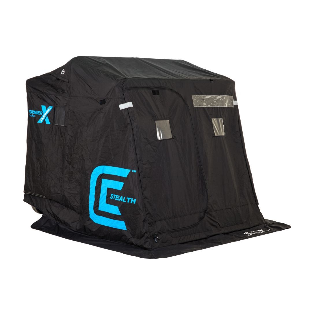 Clam Outdoors 10131 Voyager X Thermal Stealth 2 Man Ice Fishing