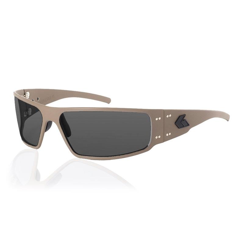 New Gatorz MAGNUM 2.0 Asian Fit CERAKOTE TAN Frame SMOKE POLARIZED Lens