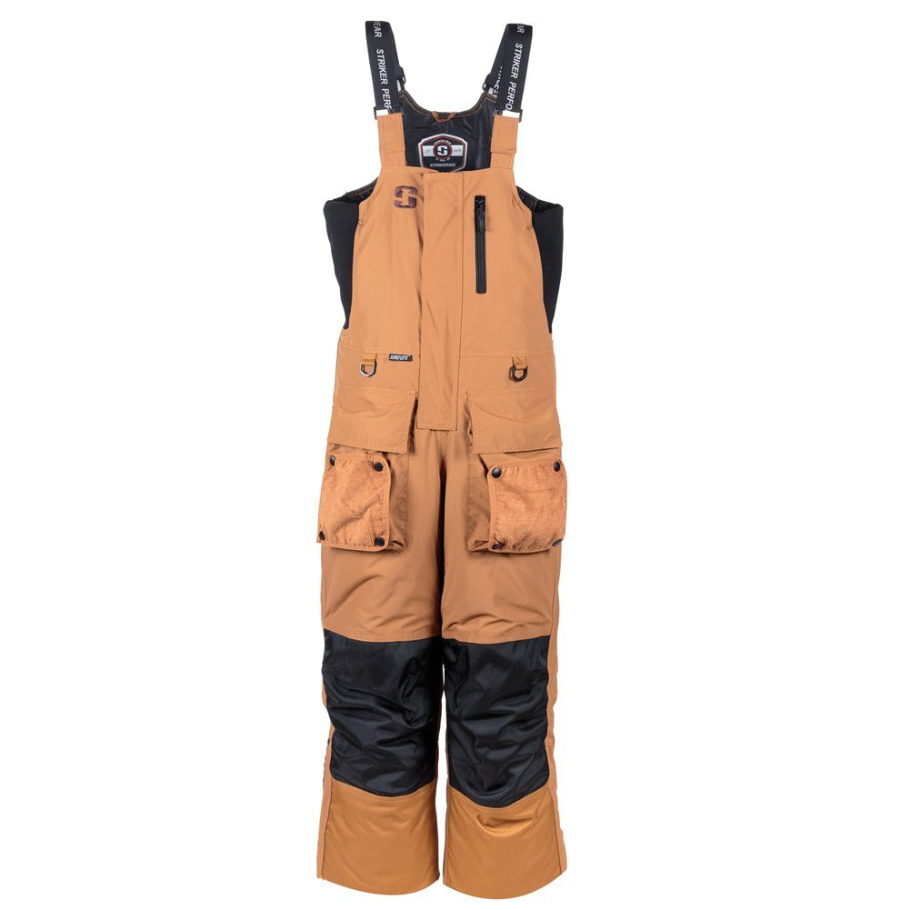 New Striker Ice Climate Floatable Ice Fishing Bibs Brown eBay
