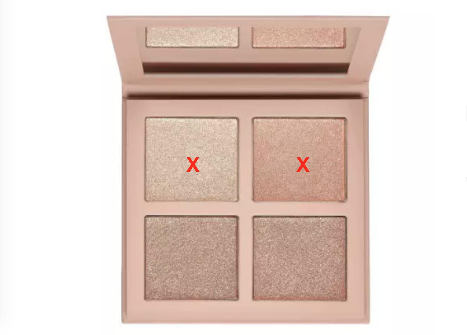 KKW Beauty Highlighter Palette 2 (without 2 colors)