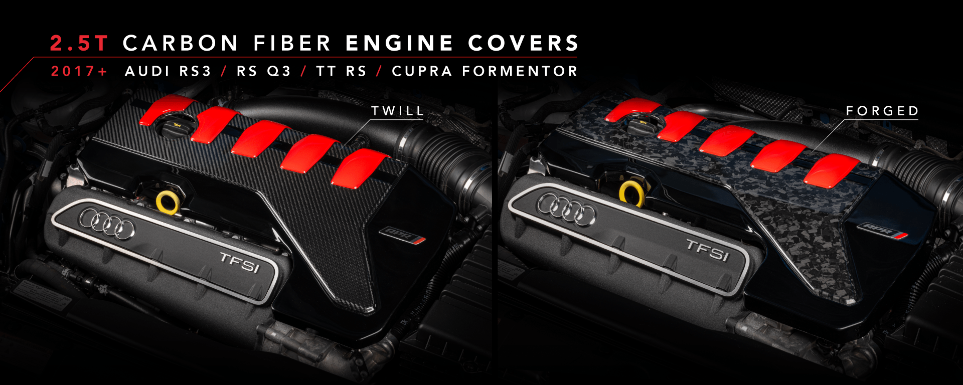APR Engine Cover for the 2.5T (2017+ Audi RS3, TTRS, RSQ3, and Cupra