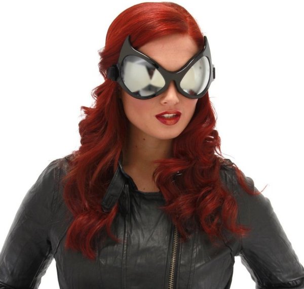 CAT EYE GOGGLES BLACK Big Costume Glasses Batman Catwoman Superhero Anime Mask eBay