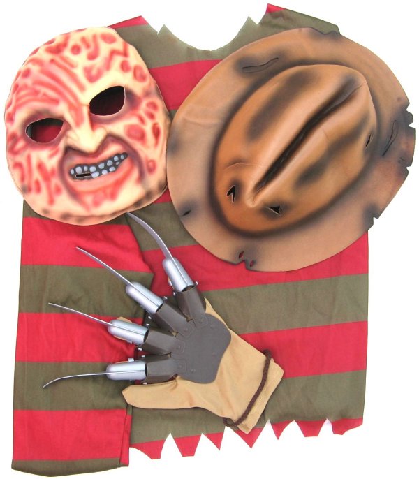 NIGHTMARE ON ELM STREET FREDDY KRUEGER Kruger COSTUME SHIRT HAT MASK