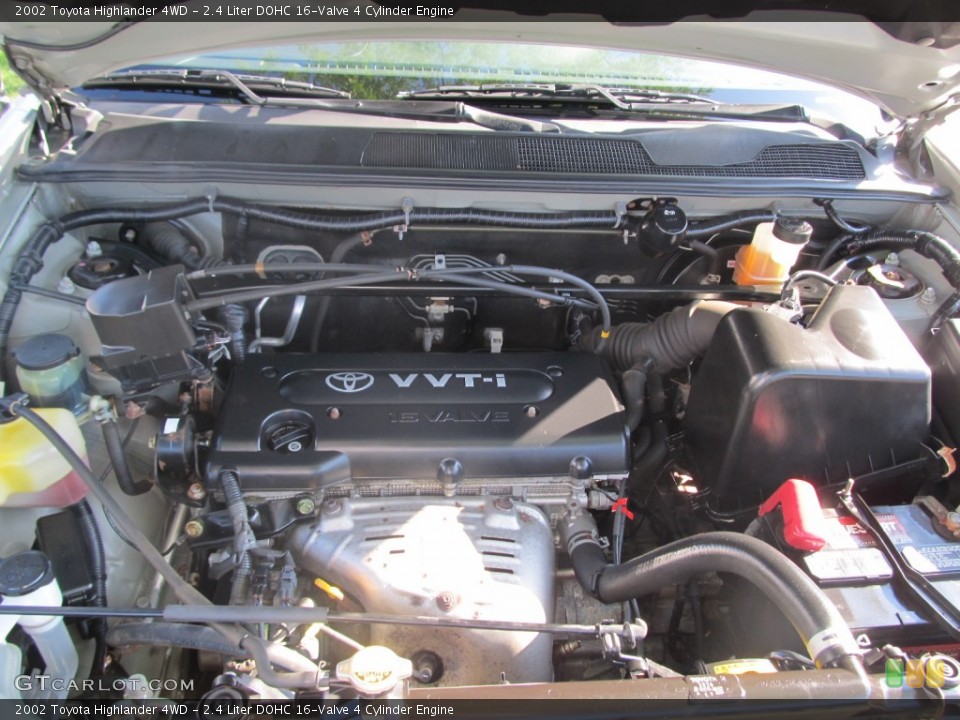 2.4 Liter DOHC 16-Valve 4 Cylinder 2002 Toyota Highlander Engine