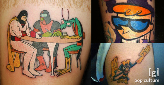 Some of the Coolest Classic Cartoon Network Tattoos Space Ghost Leg