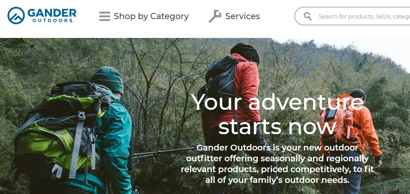 Gander Outdoors redesigns website