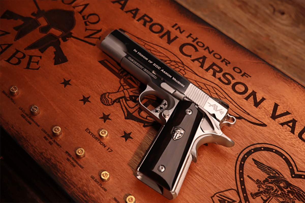 Cabot Guns unveils custom 1911 honoring Navy SEAL Aaron Vaughn