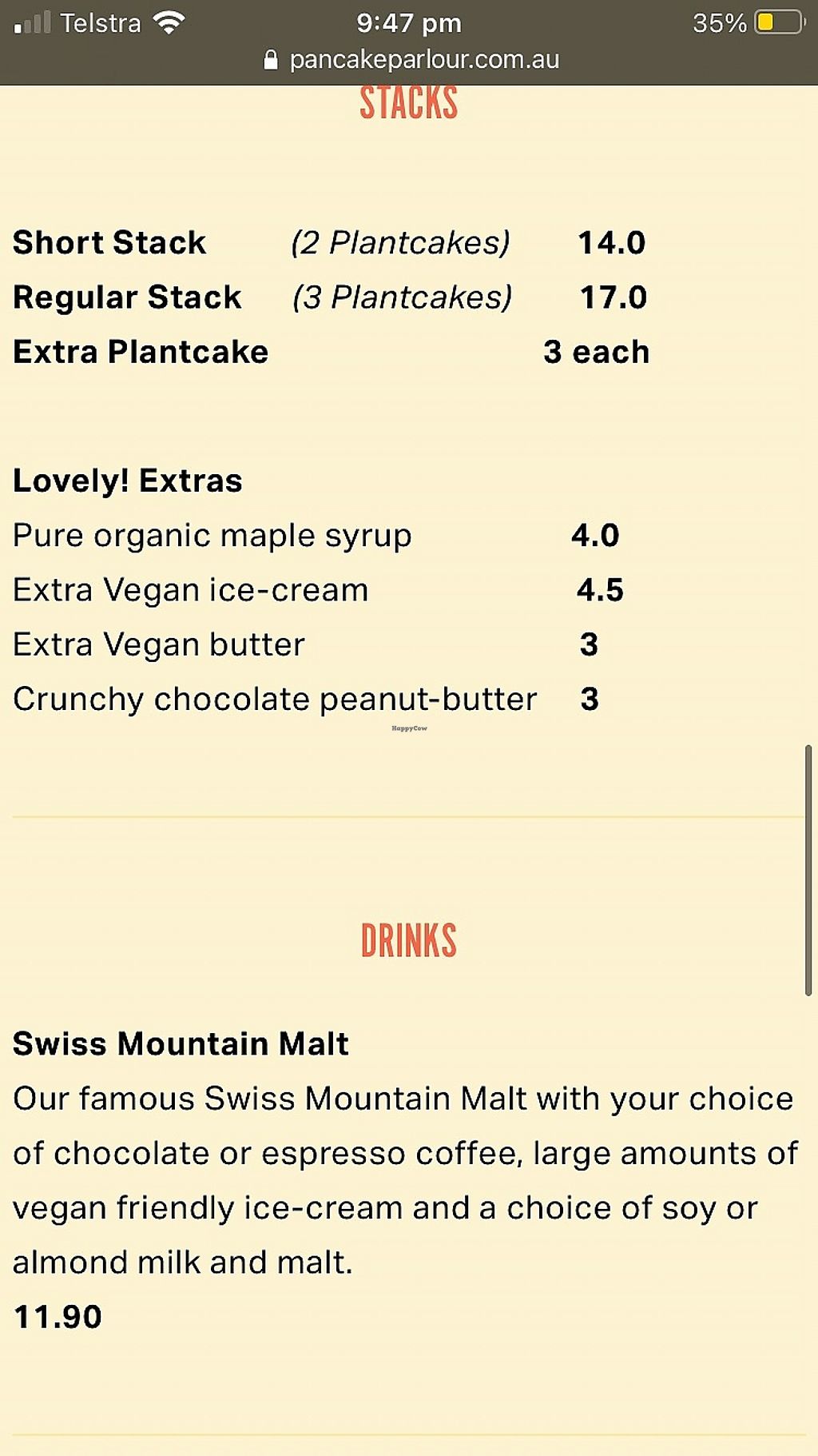 The Pancake Kitchen Ballarat Victoria Restaurant HappyCow