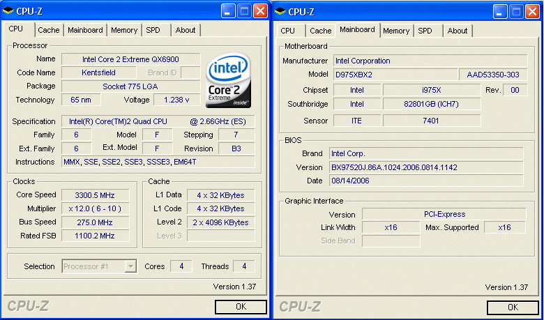 Overclocking and Test Setup Intel Core 2 Extreme QX6700 QuadCore