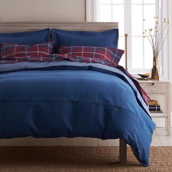 Denim/Chambray (Blue/Chambray) Full Duvet Cover Home Depot