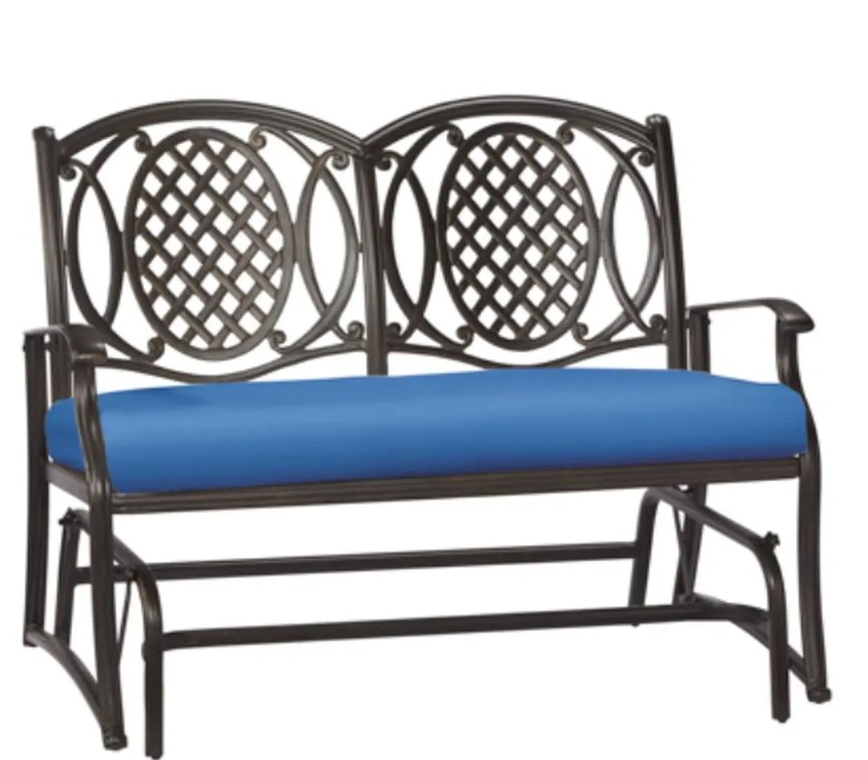 Hampton Bay Belcourt Custom Metal Outdoor Glider with Cushions Included