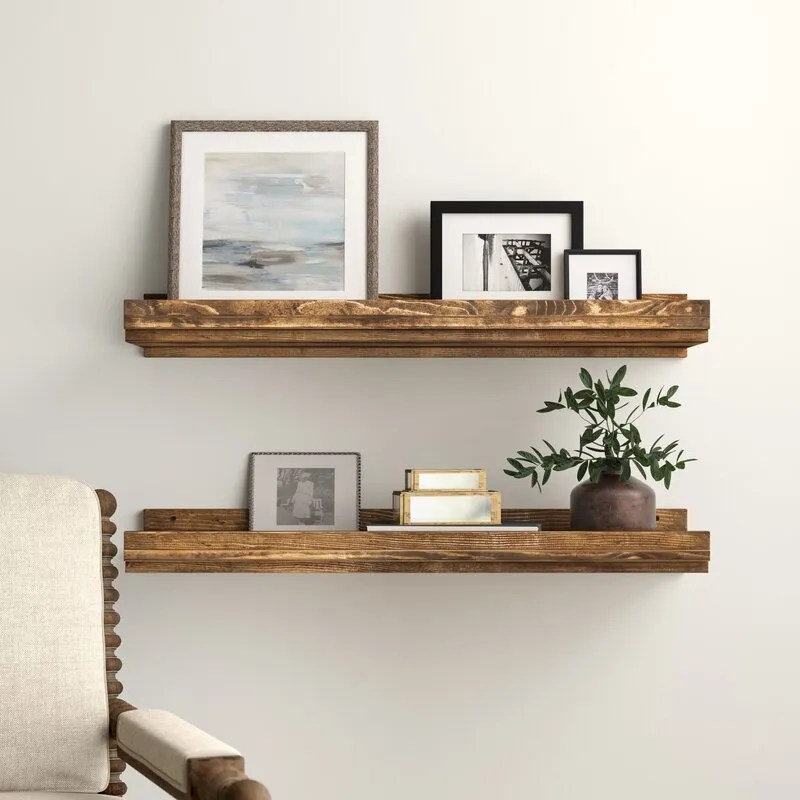 Fragoso 2 Piece Pine Solid Wood Floating Shelf Birch Lane Havenly