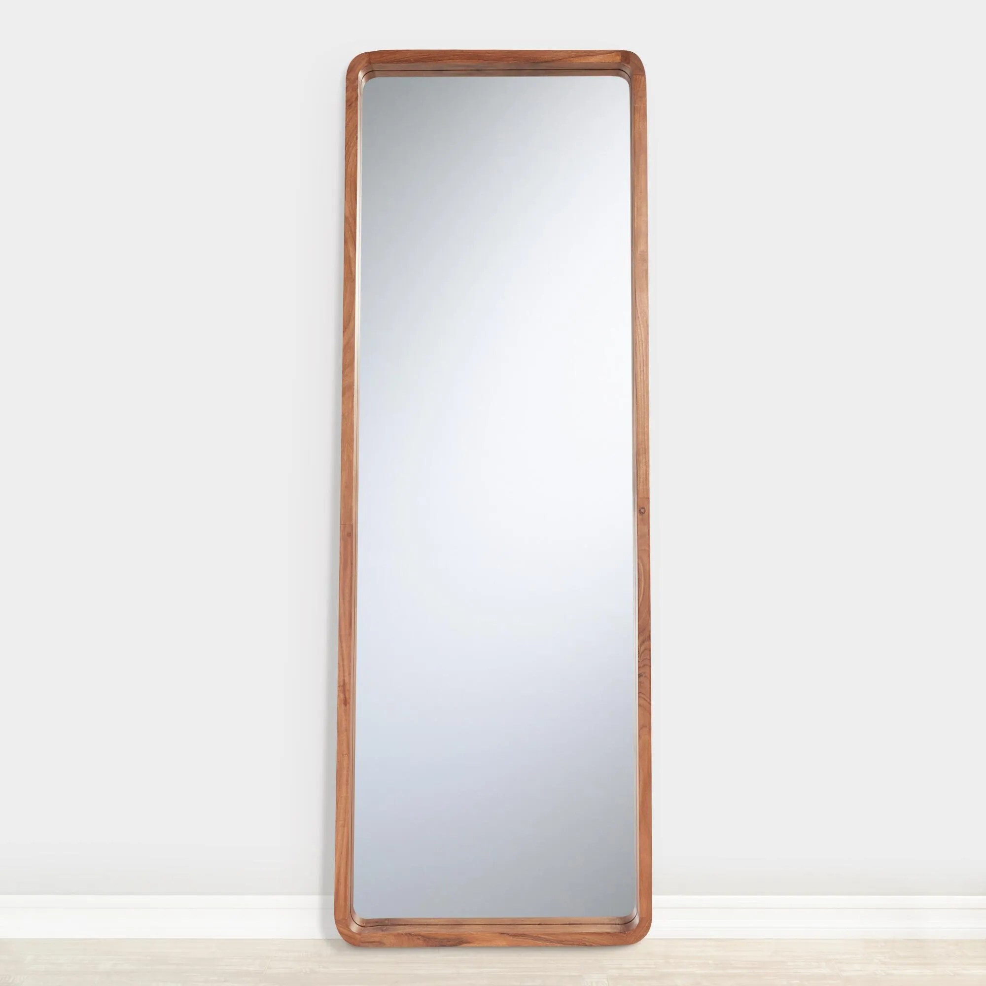 Natural Wood Leaning Full Length Floor Mirror by World Market World Market/Cost Plus Havenly