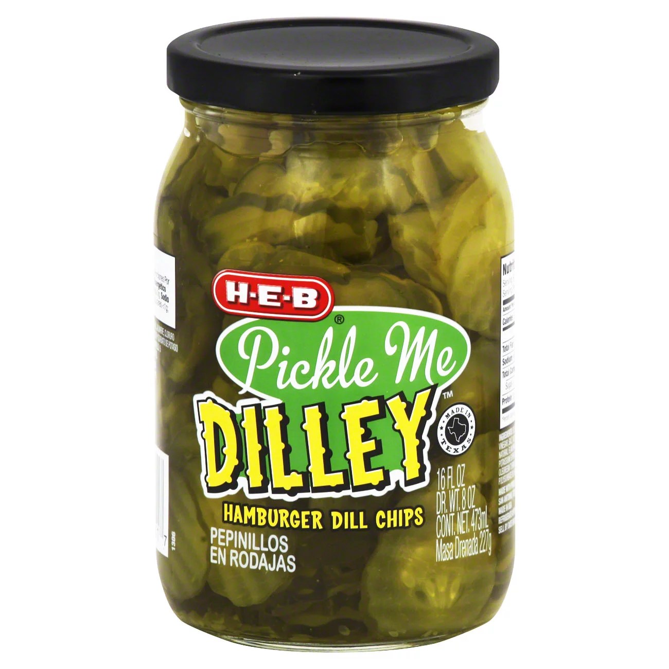 HEB Pickle Me Dilley Hamburger Dill Pickle Chips Shop Vegetables at
