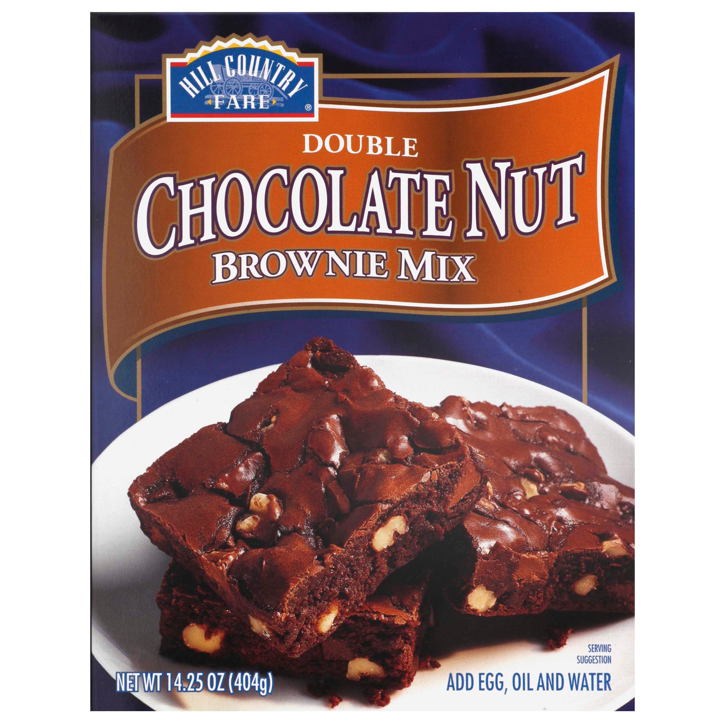Hill Country Fare Double Chocolate Nut Brownie Mix Shop Baking Mixes