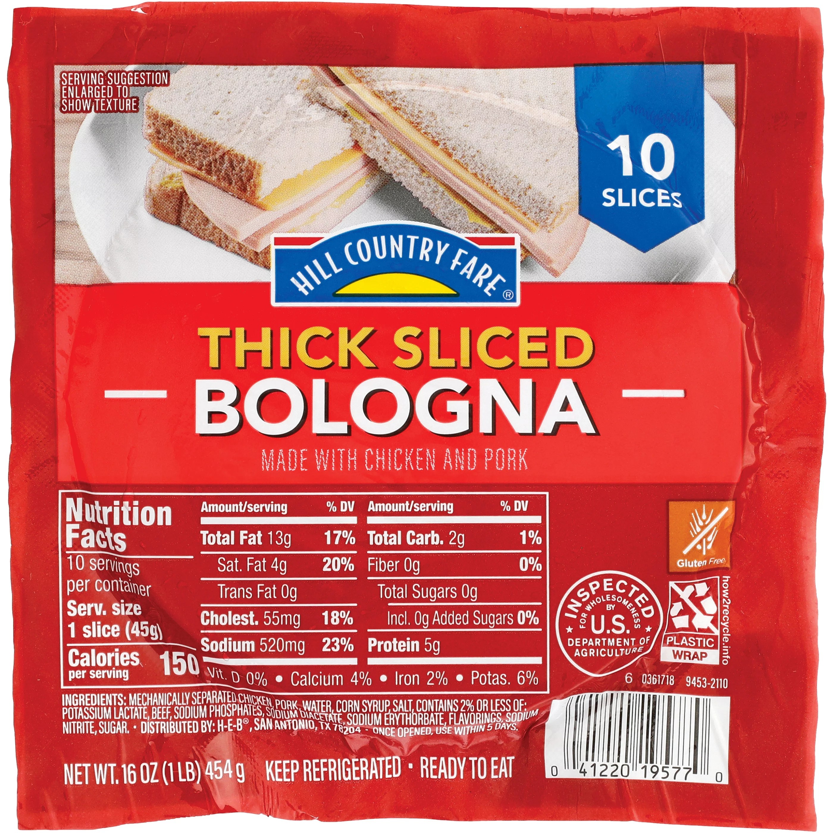 Hill Country Fare Thick Sliced Bologna Shop Meat at HEB