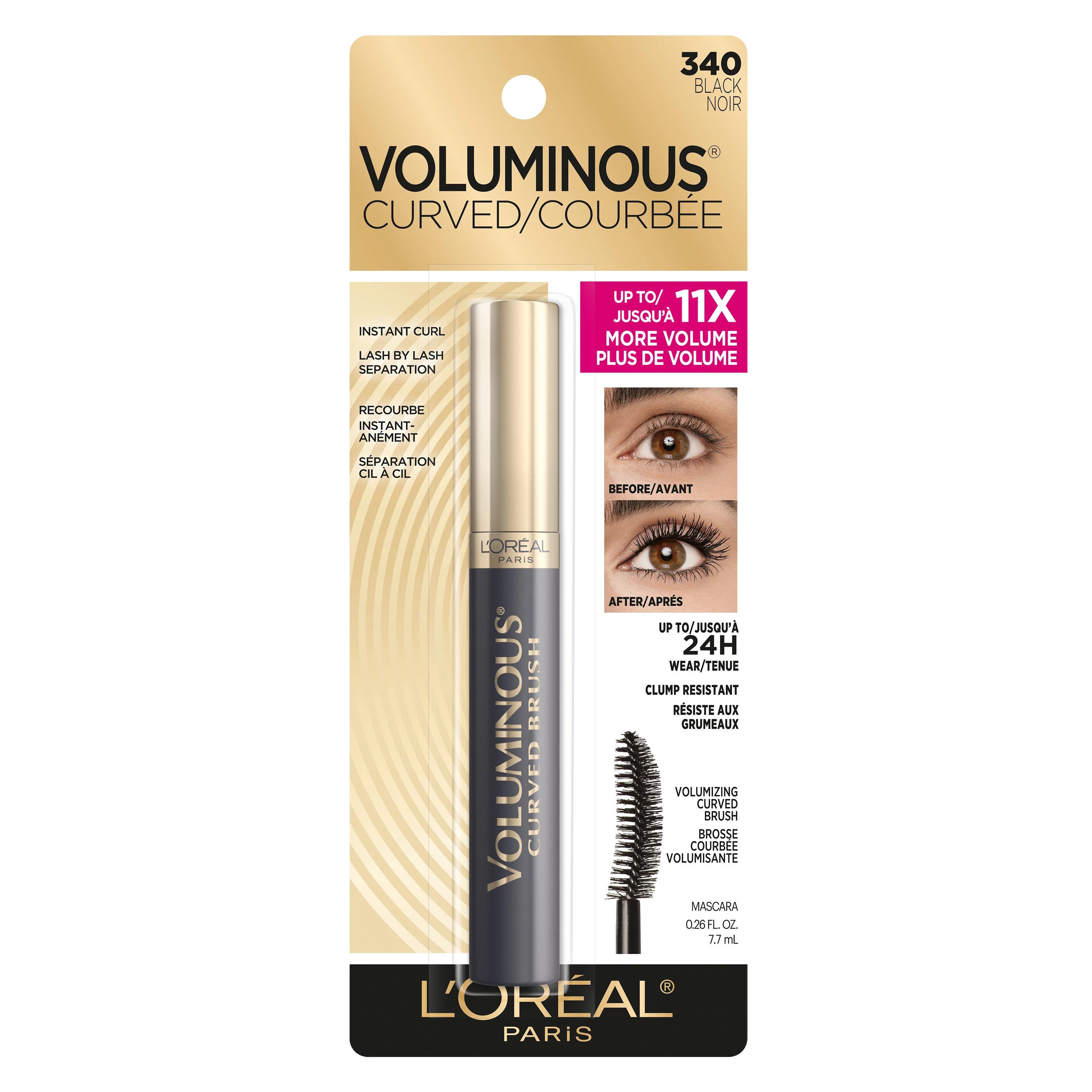 L'Oreal Paris Voluminous Original Curved Brush Mascara, Black Shop