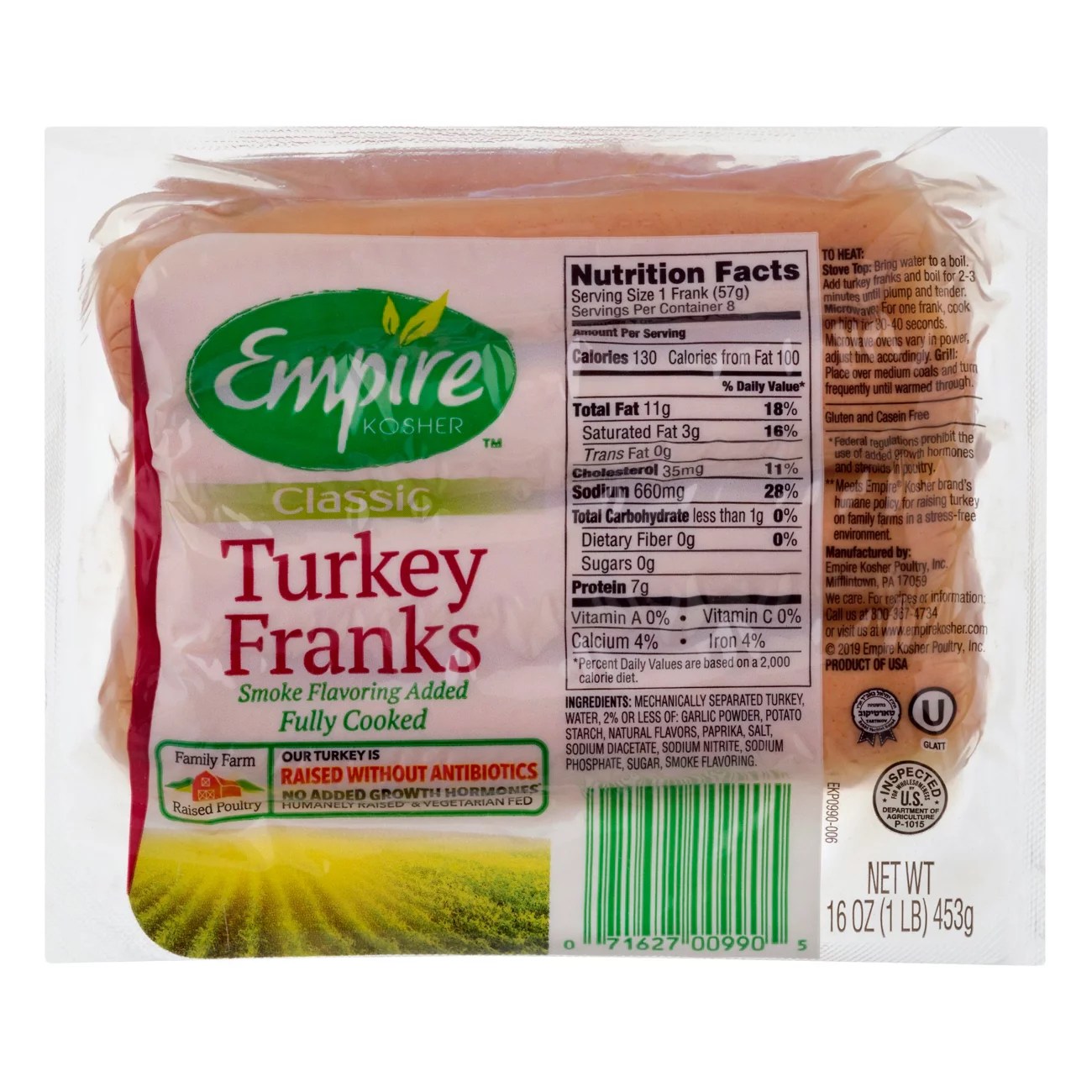Empire Kosher Kosher Turkey Franks Shop Sausages & Hot Dogs at HEB
