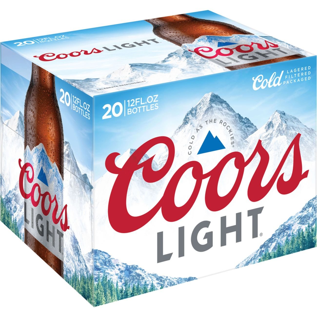 Coors Light Beer 20 PK Longneck Bottles Shop Beer at HEB