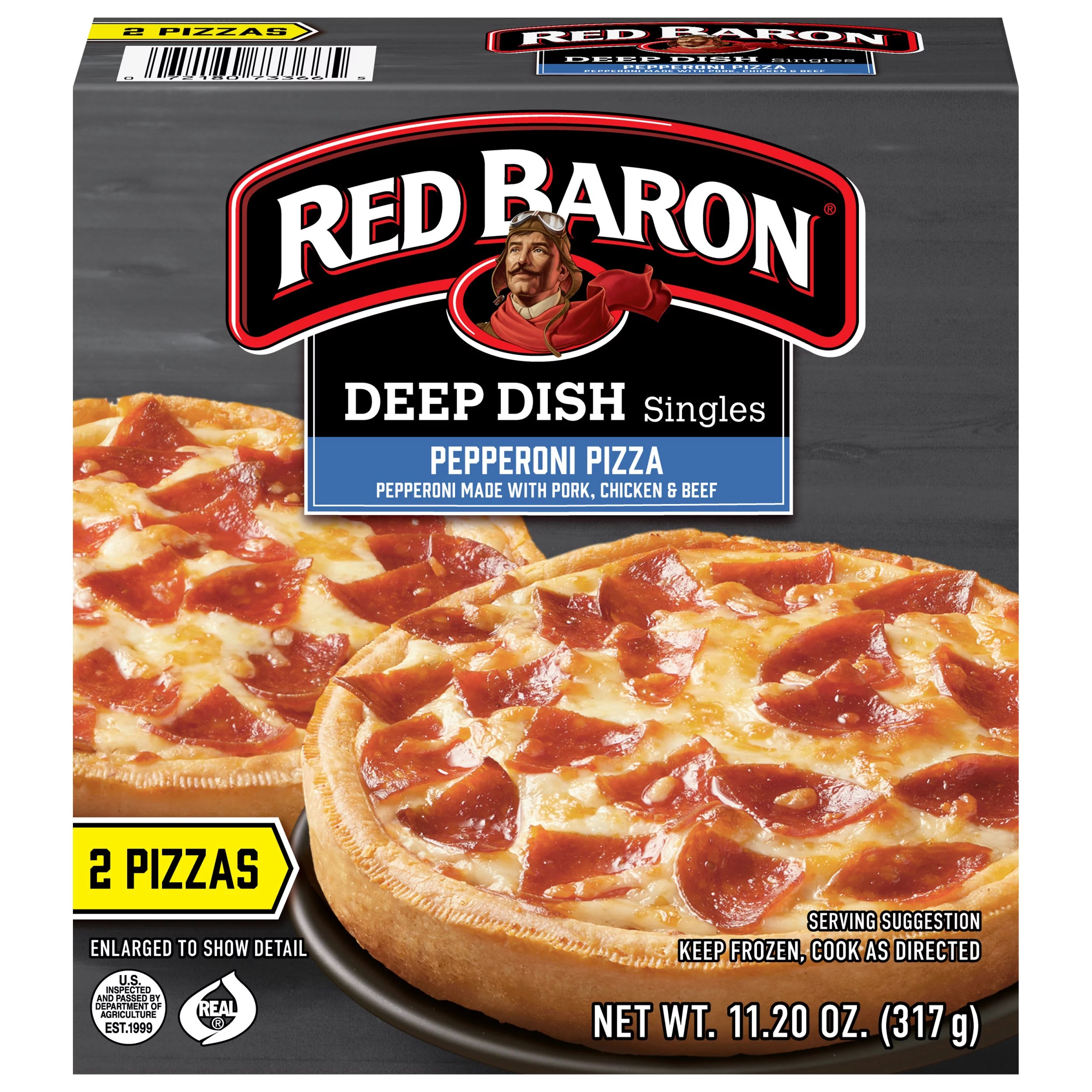 Red Baron Deep Dish Singles Pepperoni Pizza Shop Pizza at HEB