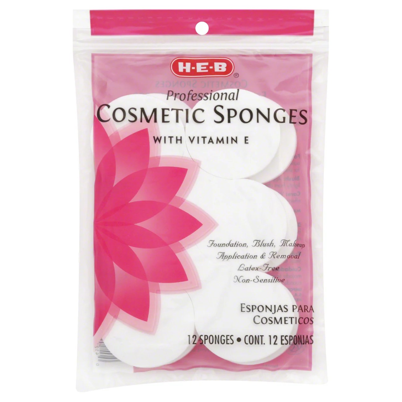 HEB Professional Cosmetic Sponges With Vitamin E Shop Makeup at HEB