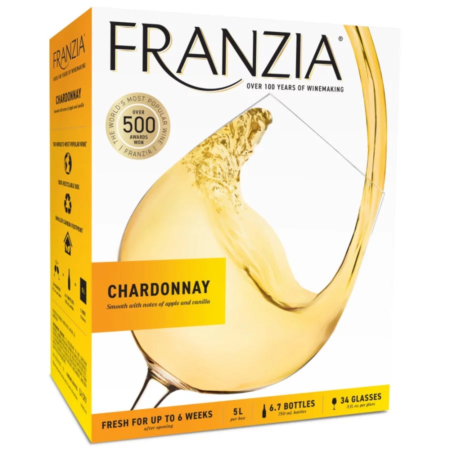 Franzia Chardonnay Boxed Wine Shop Beer & Wine at HEB