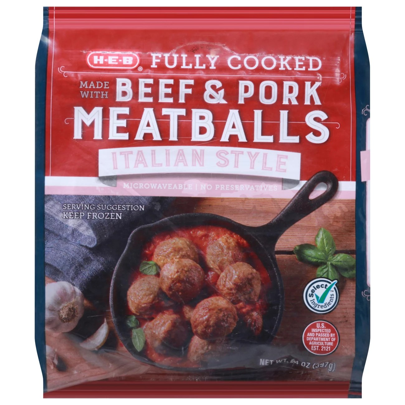 HEB Select Ingredients Fully Cooked Italian Style Meatballs Shop