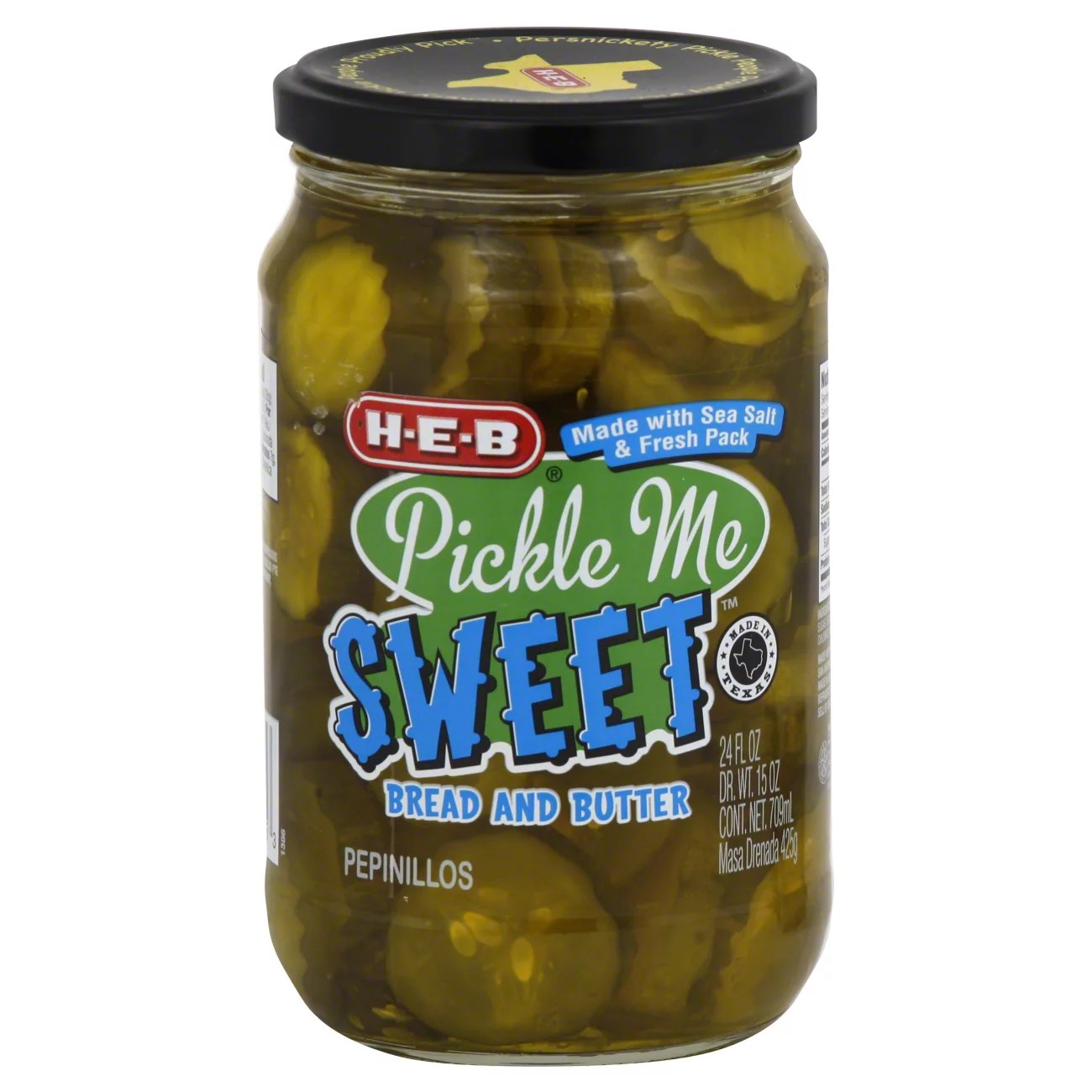 HEB Pickle Me Sweet Bread and Butter Pickle Chips Shop Vegetables