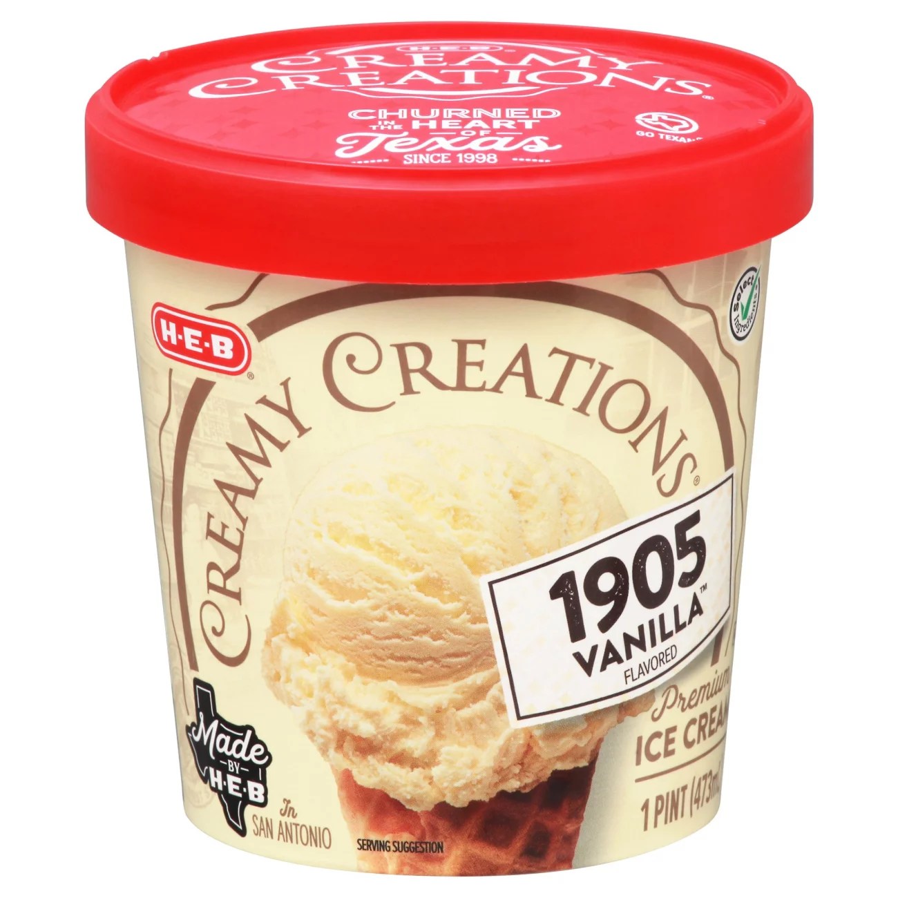 HEB Select Ingredients Creamy Creations 1905 Vanilla Ice Cream Shop