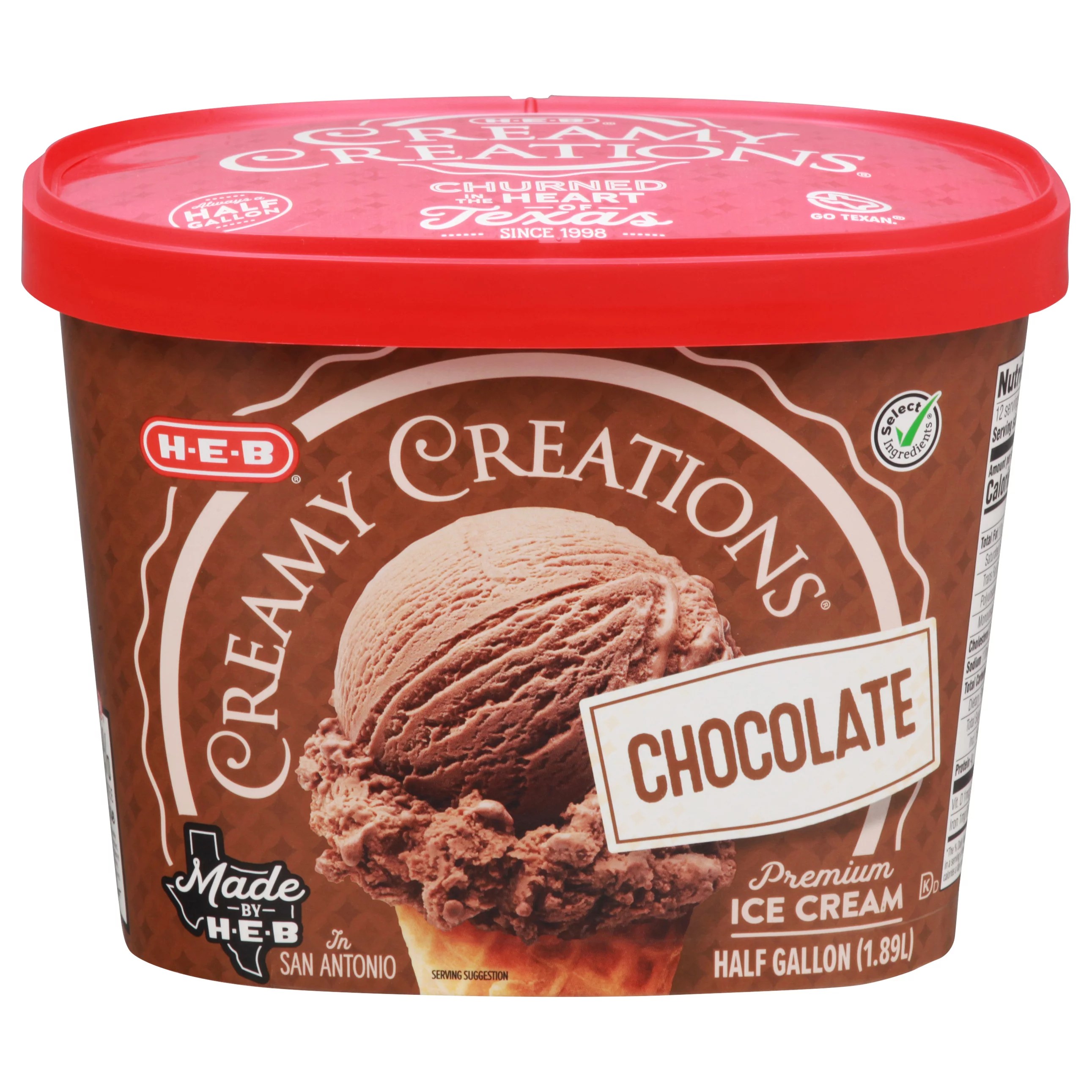 HEB Select Ingredients Creamy Creations Chocolate Ice Cream Shop Ice Cream at HEB