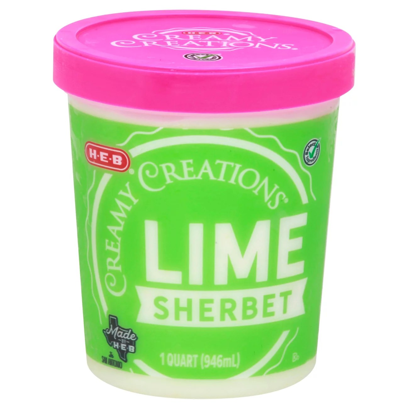 HEB Select Ingredients Creamy Creations Lime Sherbet Shop Ice Cream