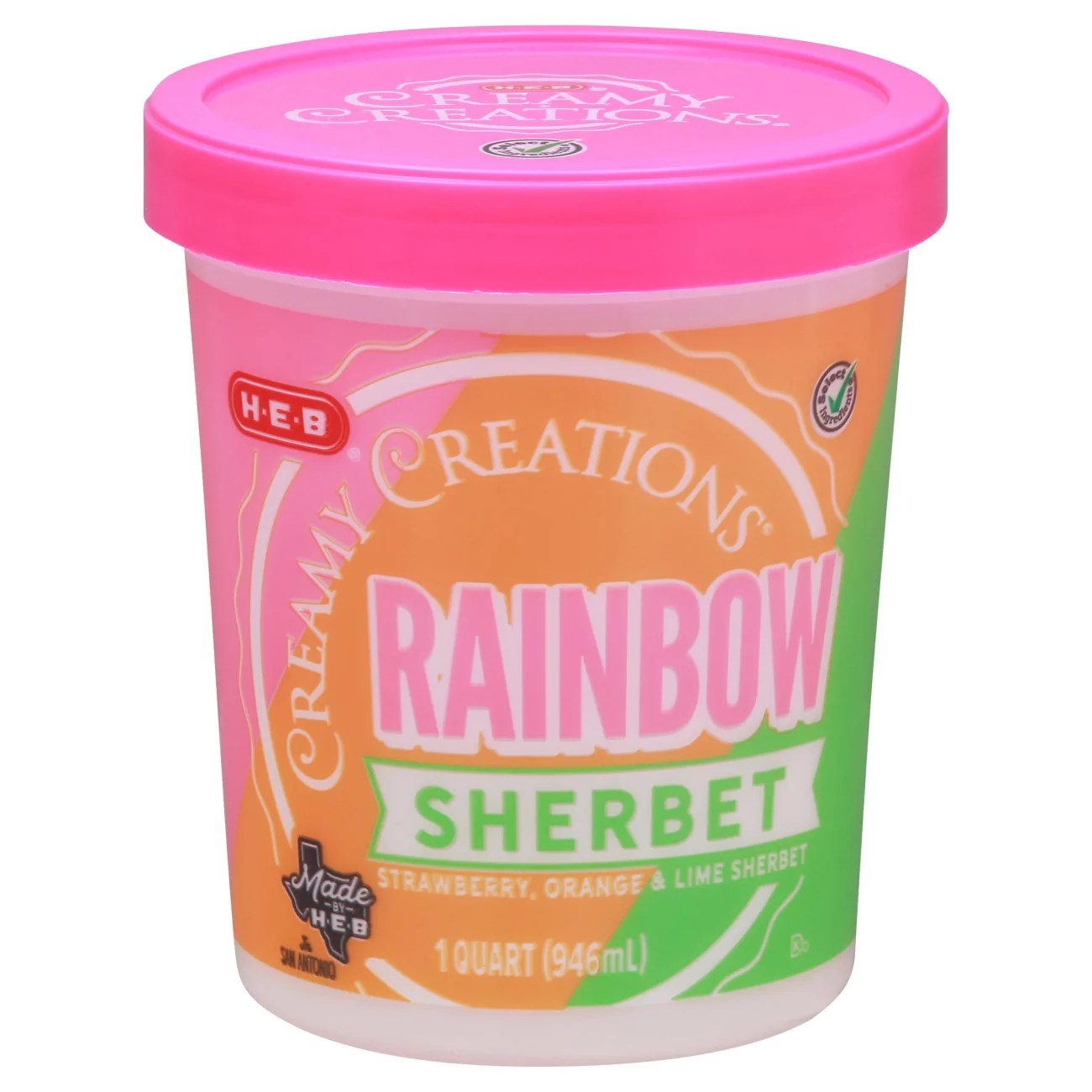 HEB Select Ingredients Creamy Creations Rainbow Sherbet Shop Ice