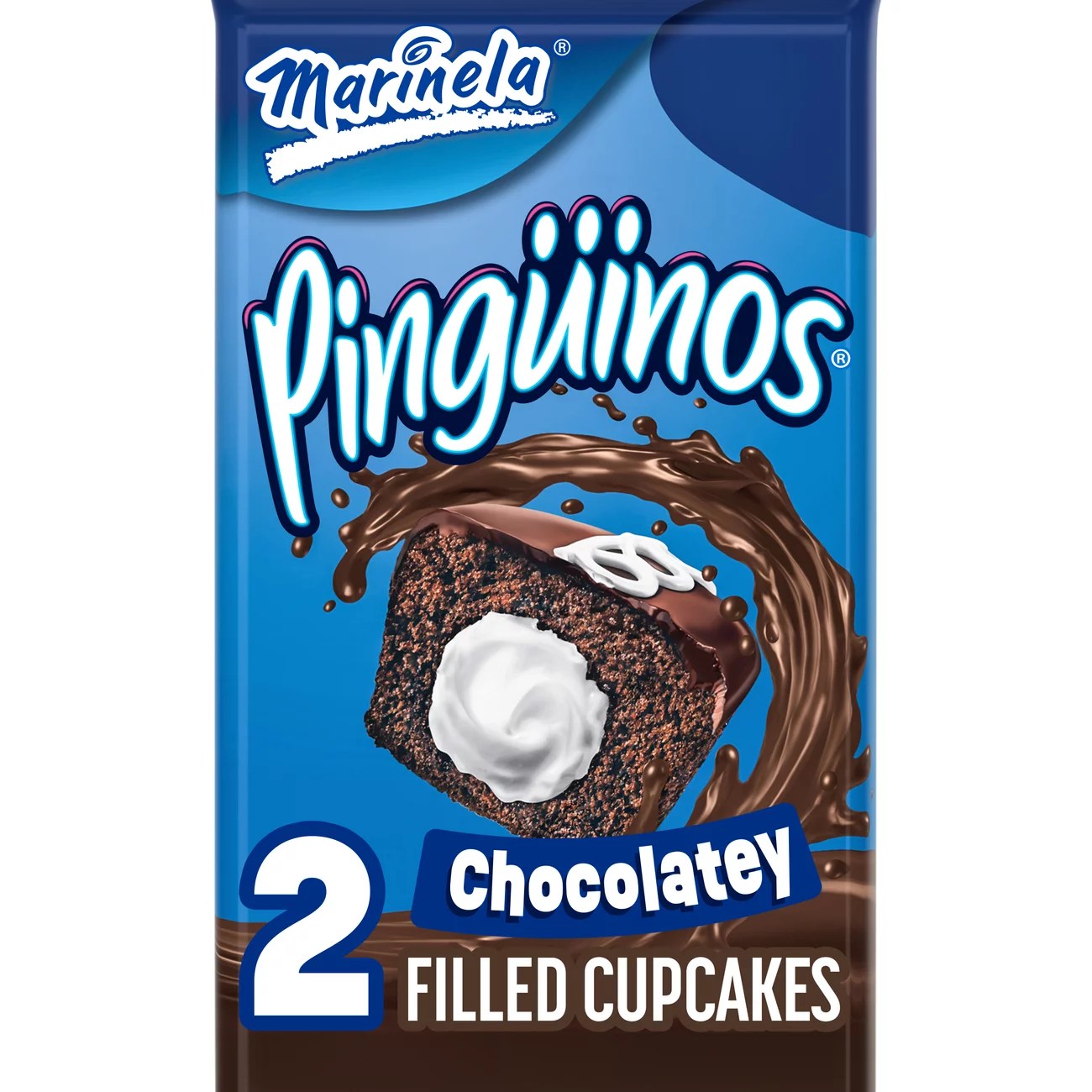 Marinela Pinguinos Cream Filled Chocolate Cup Cake Shop Snack Cakes