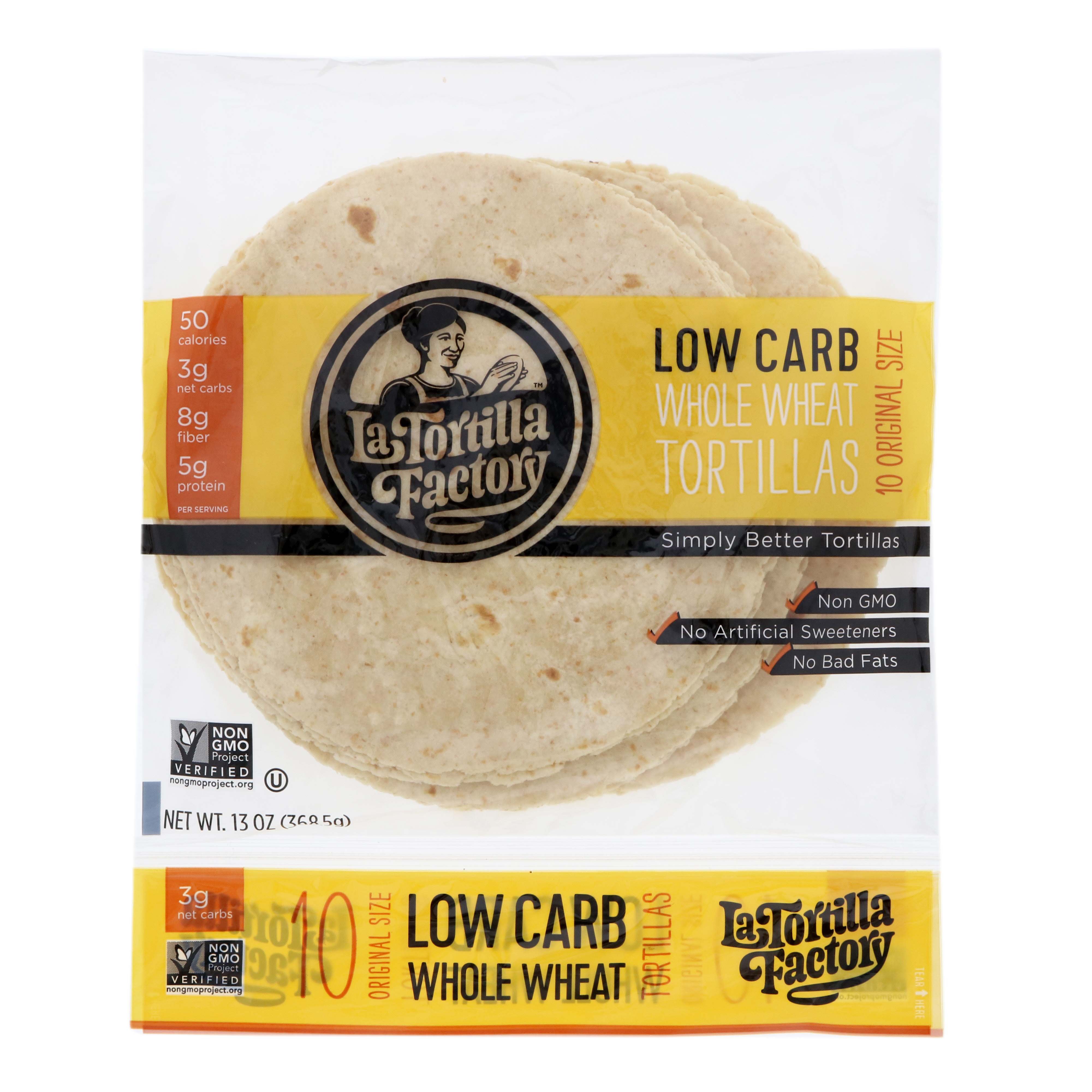 La Tortilla Factory Low Carb Whole Wheat Tortillas Shop Tortillas at HEB
