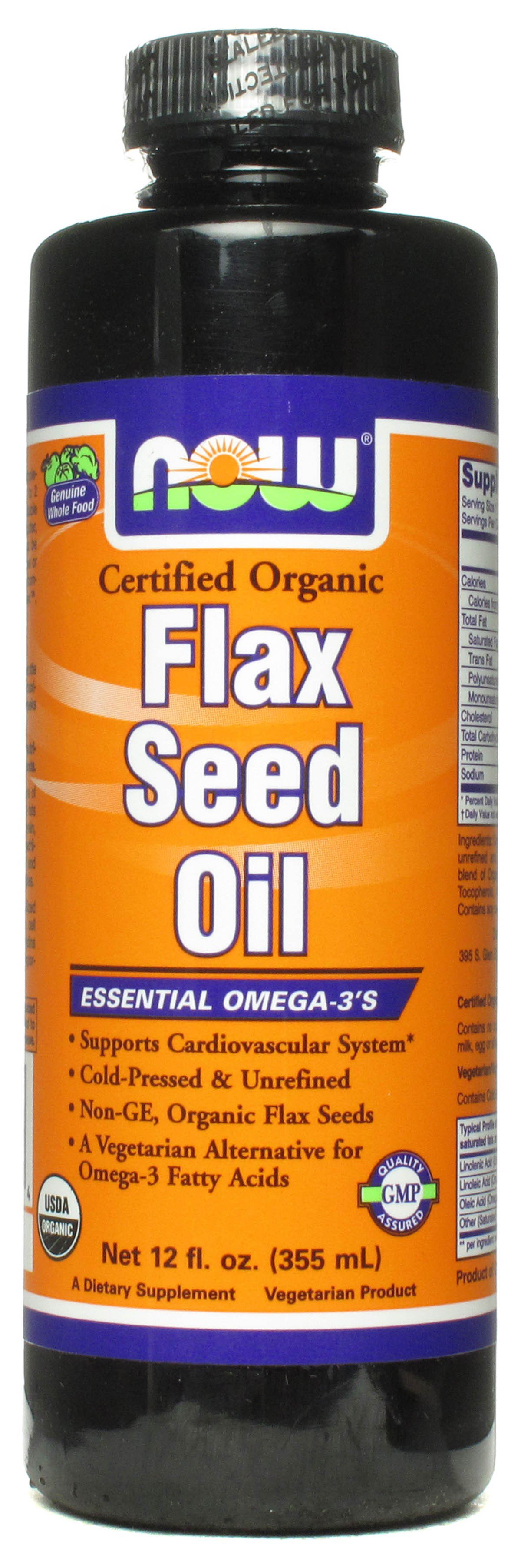NOW Organic Flax Seed Oil Shop Diet & Fitness at HEB