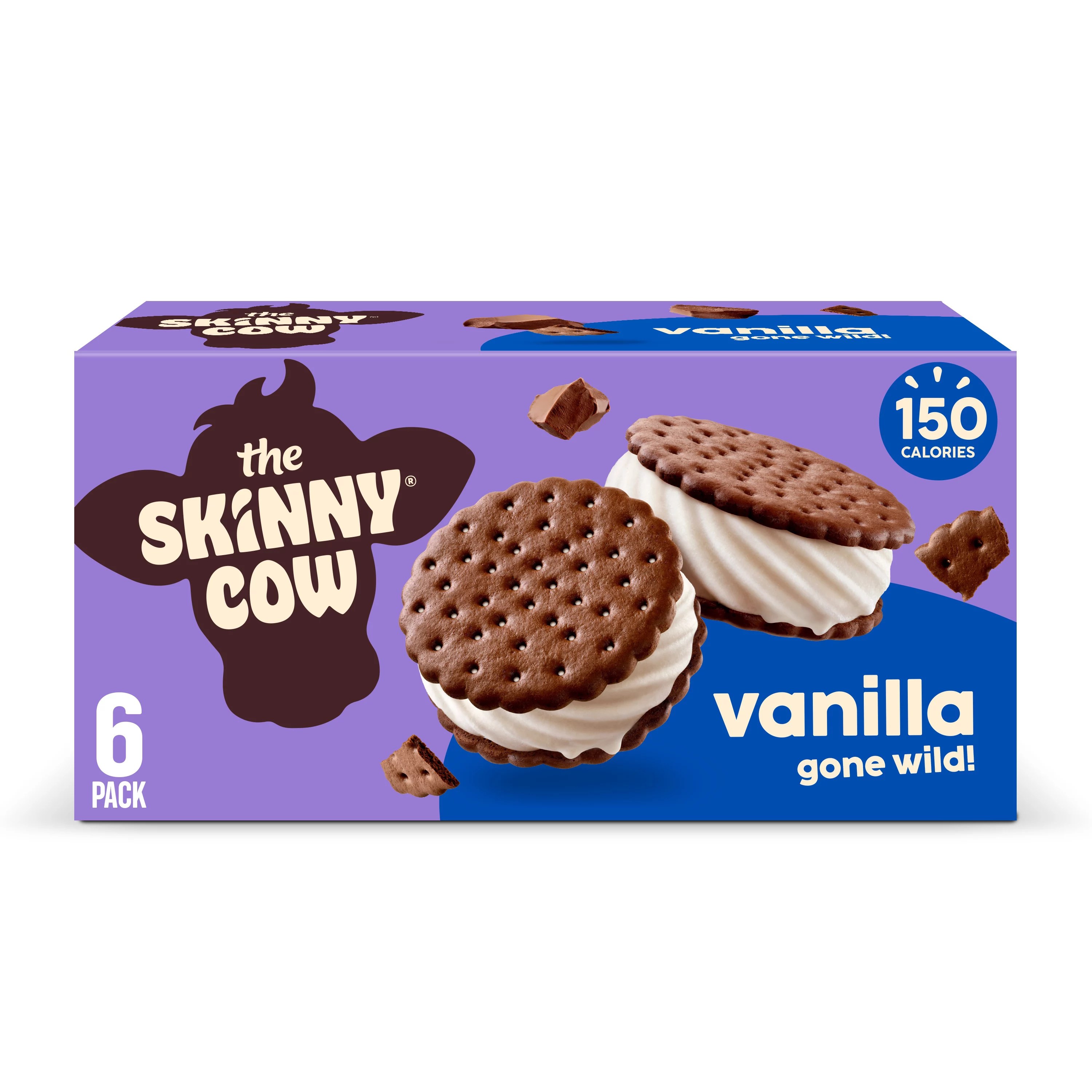 Skinny Cow Vanilla Gone Wild Low Fat Ice Cream Sandwiches Shop Cones