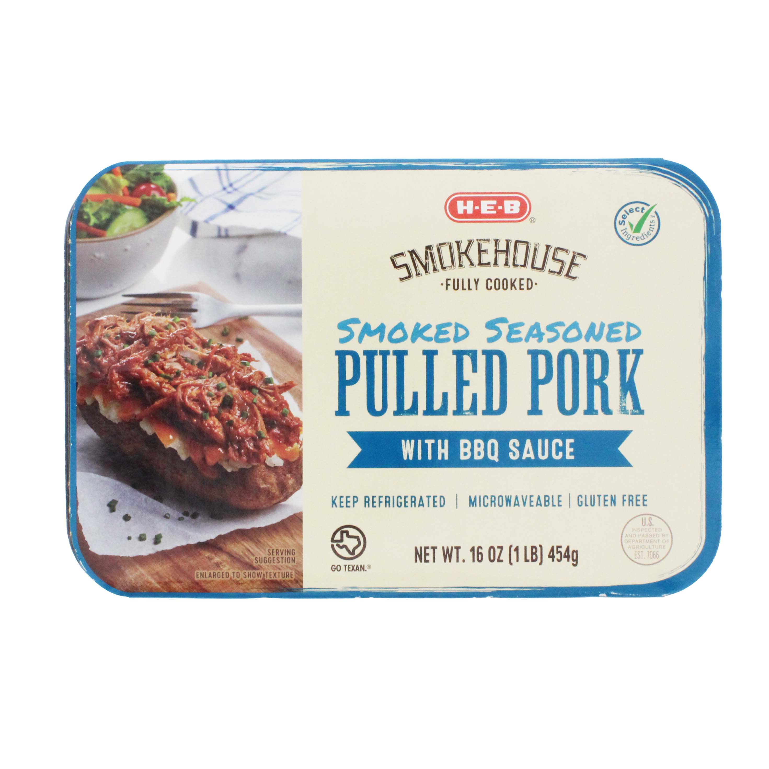 HEB Fully Cooked Seasoned Pulled Pork With BBQ Sauce Shop Pork at HEB