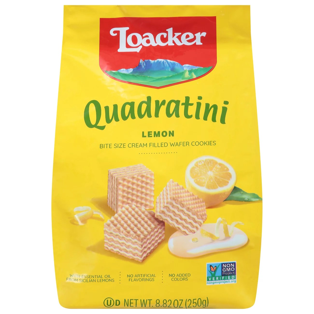 Loacker Quadratini Lemon Bite Size Wafer Cookies Shop Cookies at HEB