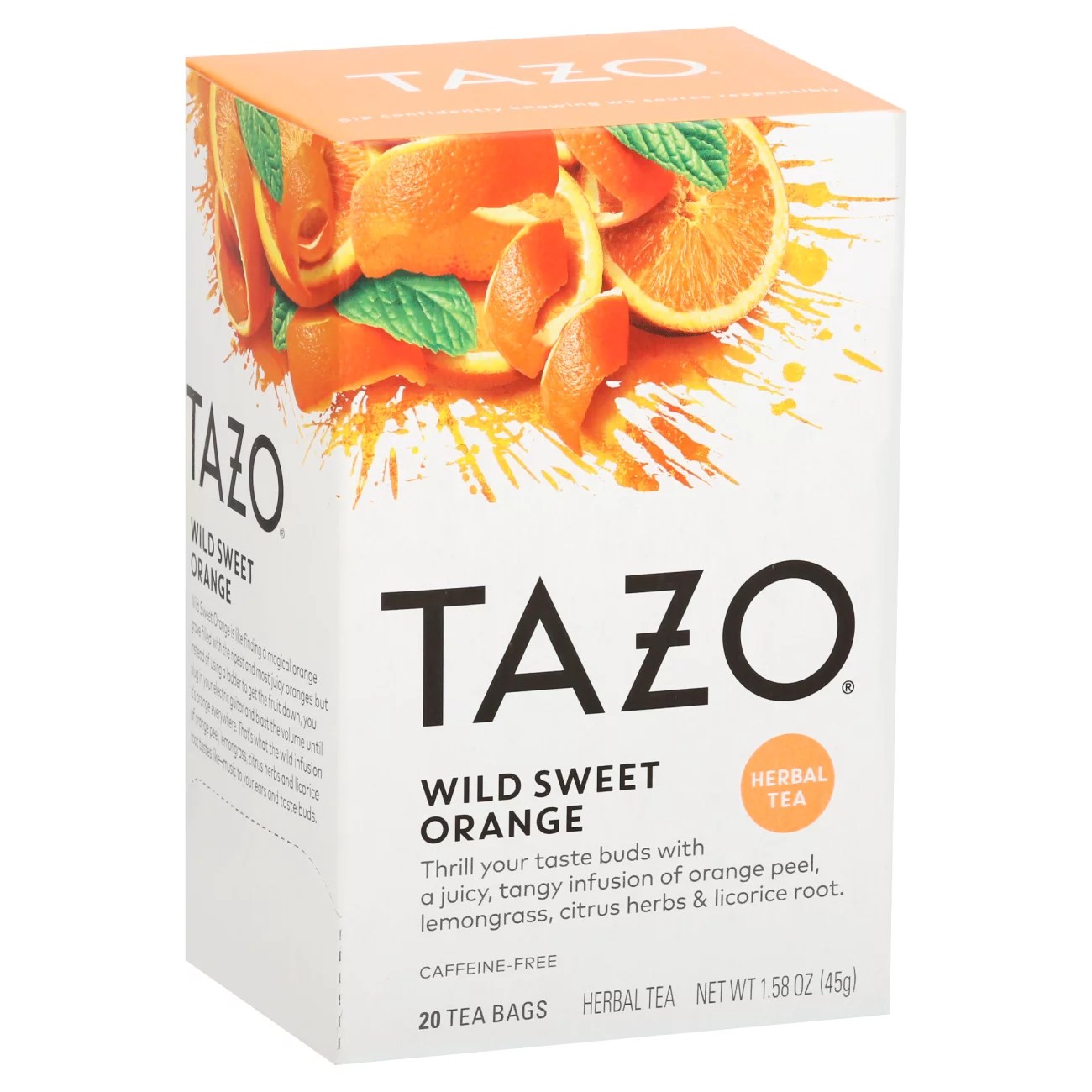 Tazo Wild Sweet Orange Herbal Infusion Tea Bags Shop Tea at HEB