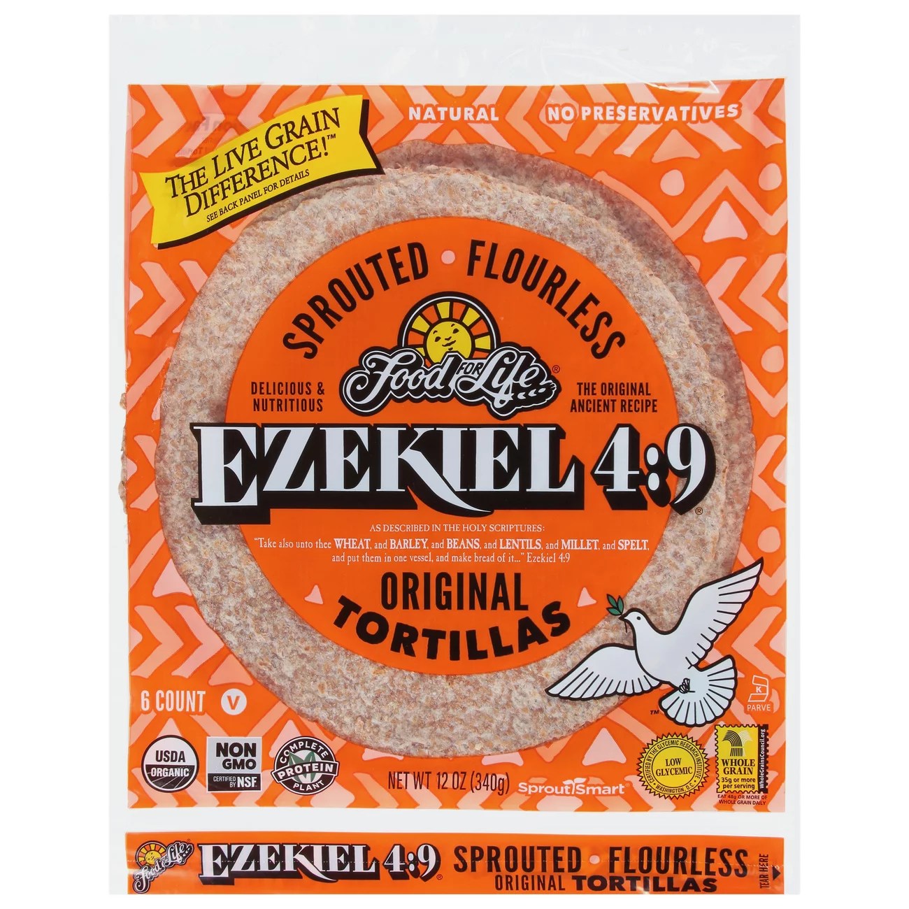 Food For Life Ezekiel 49 New Mexico Style Sprouted Grain Tortillas