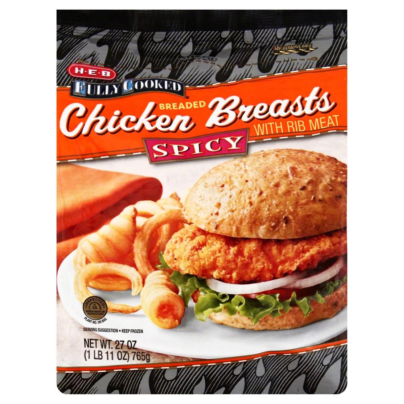 HEB Fully Cooked Spicy Breaded Chicken Breasts Shop Chicken at HEB