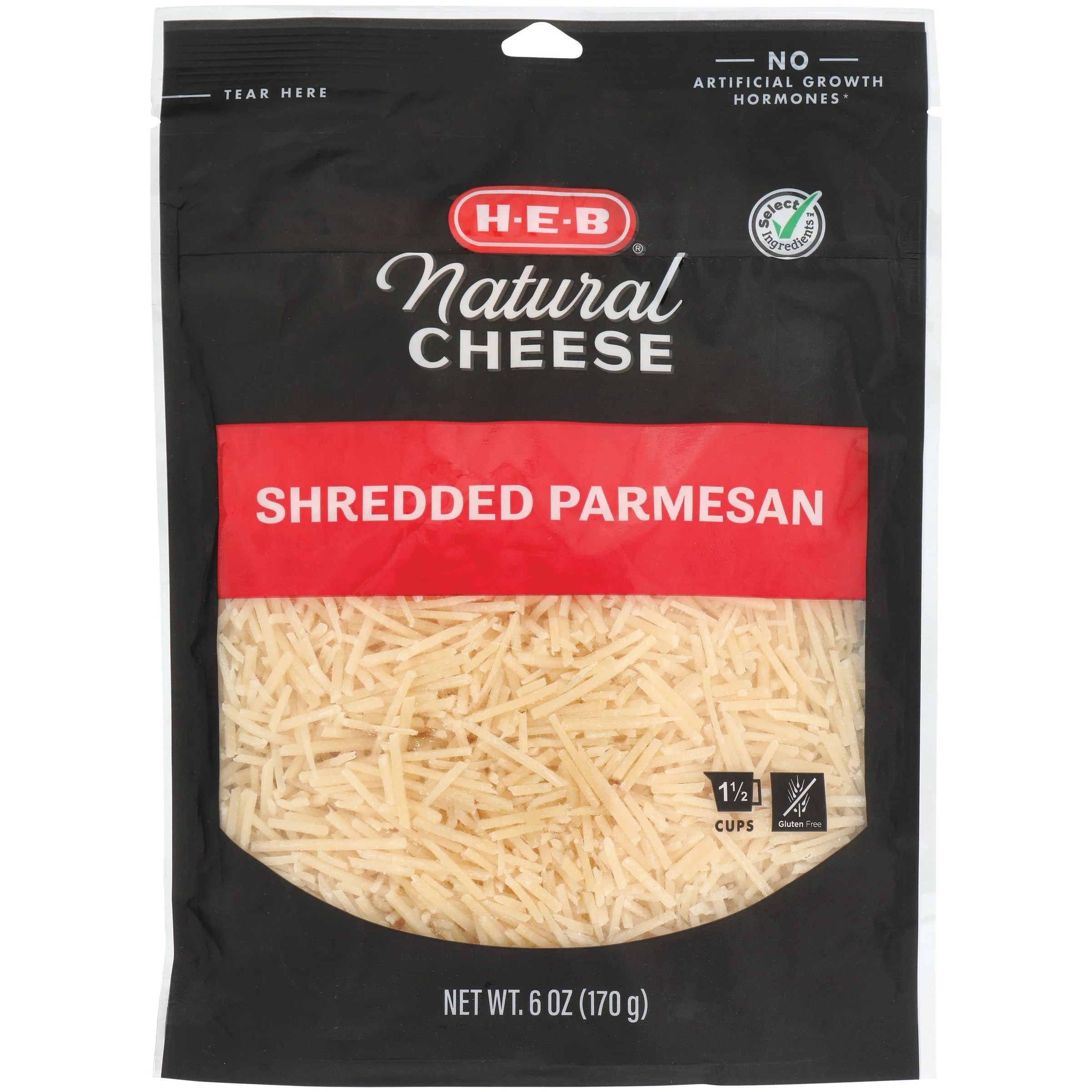 HEB Select Ingredients Italian Style Parmesan Cheese, Shredded Shop Cheese at HEB